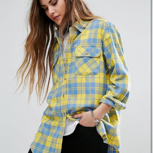 Reclaimed Vintage Tops - Oversized plaid reclaimed vintage flannel